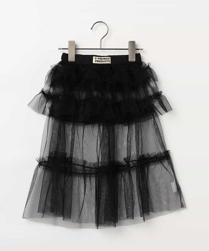 日本童裝 p.premier 兩層薄紗疊穿半身裙 80-140cm 女童款 夏季 SKIRTS