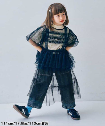 日本童裝 p.premier 兩層薄紗疊穿半身裙 80-140cm 女童款 夏季 SKIRTS