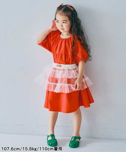 日本童裝 p.premier 兩層薄紗疊穿半身裙 80-140cm 女童款 夏季 SKIRTS