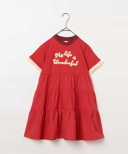 日本童裝 p.premier 蕾絲袖連身裙 80-140cm 女童款 夏季 DRESSES