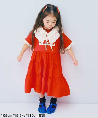 日本童裝 p.premier 蕾絲袖連身裙 80-140cm 女童款 夏季 DRESSES