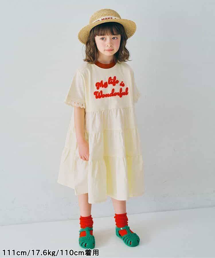 日本童裝 p.premier 蕾絲袖連身裙 80-140cm 女童款 夏季 DRESSES