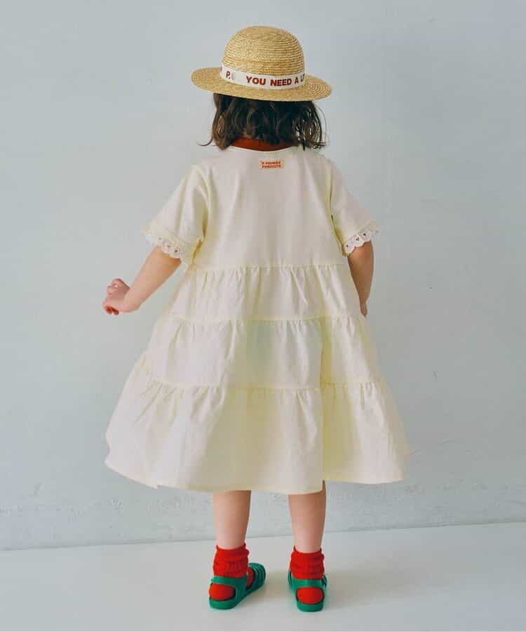 日本童裝 p.premier 蕾絲袖連身裙 80-140cm 女童款 夏季 DRESSES