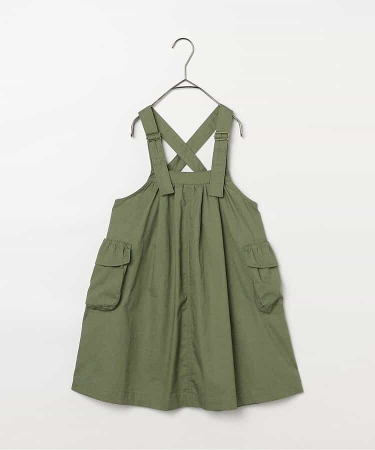 日本童裝 p.premier 大口袋工裝吊帶連身裙 80-140cm 女童款 夏季 DRESSES