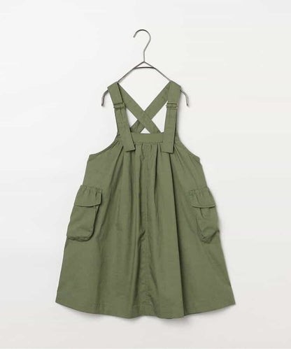 日本童裝 p.premier 大口袋工裝吊帶連身裙 80-140cm 女童款 夏季 DRESSES