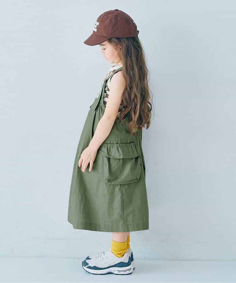 日本童裝 p.premier 大口袋工裝吊帶連身裙 80-140cm 女童款 夏季 DRESSES