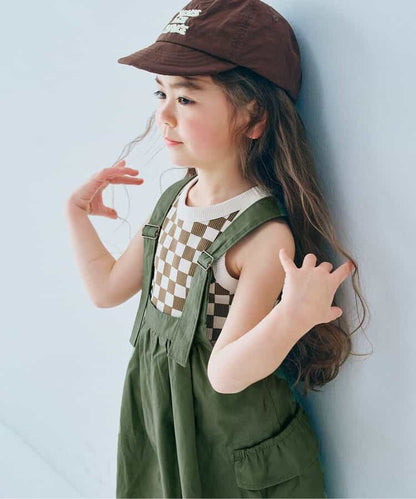 日本童裝 p.premier 大口袋工裝吊帶連身裙 80-140cm 女童款 夏季 DRESSES