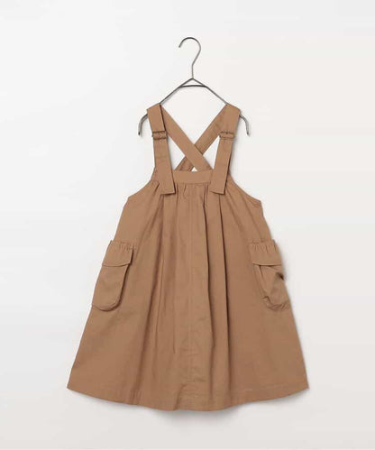 日本童裝 p.premier 大口袋工裝吊帶連身裙 80-140cm 女童款 夏季 DRESSES