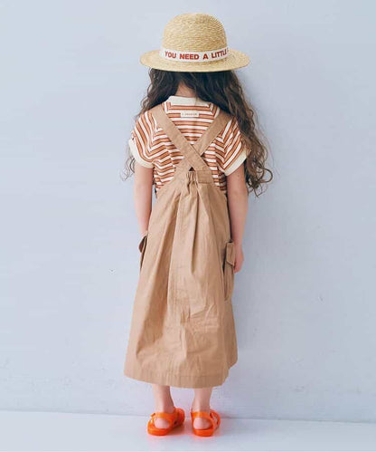 日本童裝 p.premier 大口袋工裝吊帶連身裙 80-140cm 女童款 夏季 DRESSES