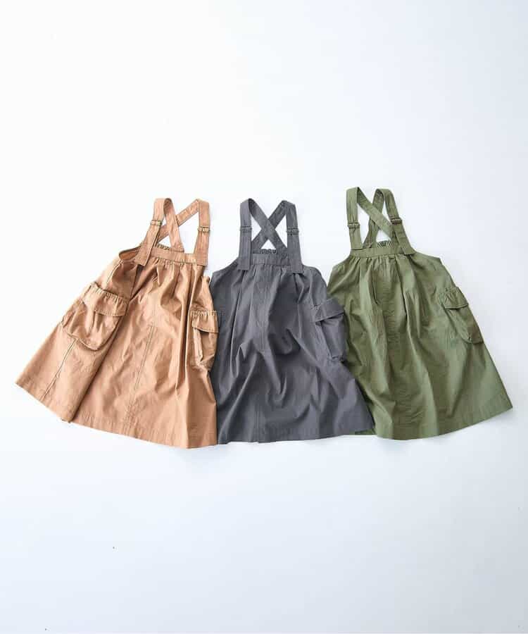 日本童裝 p.premier 大口袋工裝吊帶連身裙 80-140cm 女童款 夏季 DRESSES