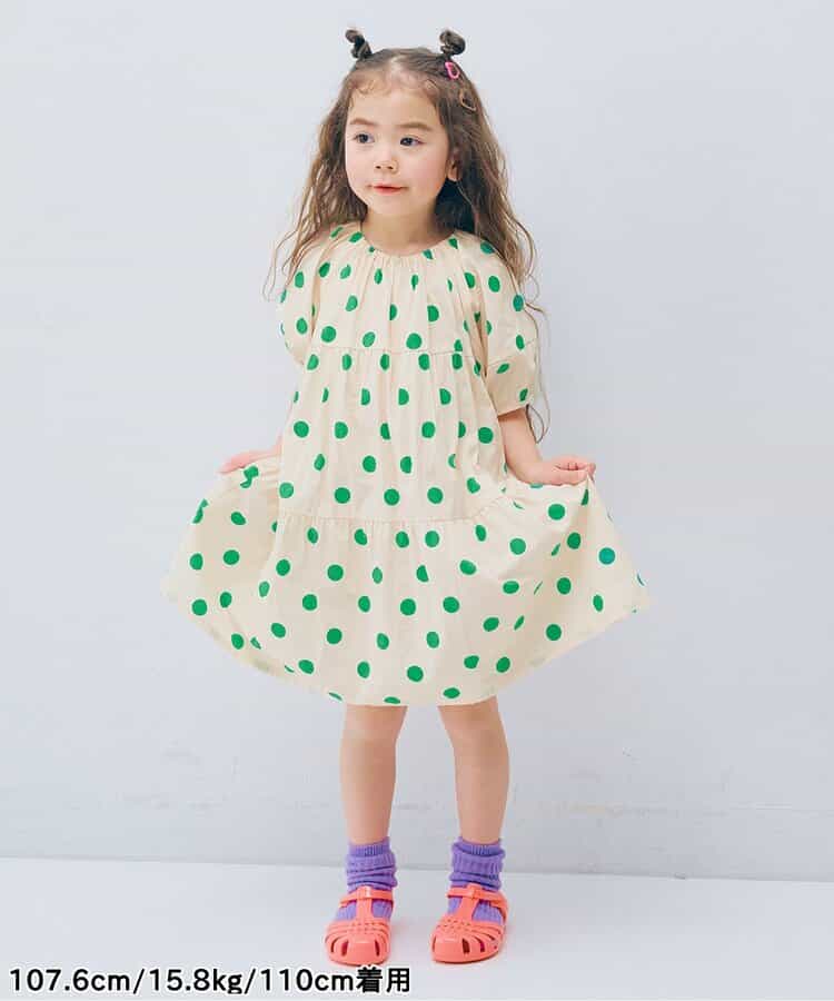 日本童裝 p.premier 泡泡袖連身裙 80-140cm 女童款 夏季 DRESSES