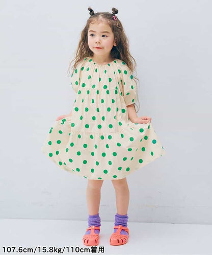 日本童裝 p.premier 泡泡袖連身裙 80-140cm 女童款 夏季 DRESSES