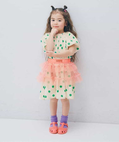 日本童裝 p.premier 泡泡袖連身裙 80-140cm 女童款 夏季 DRESSES