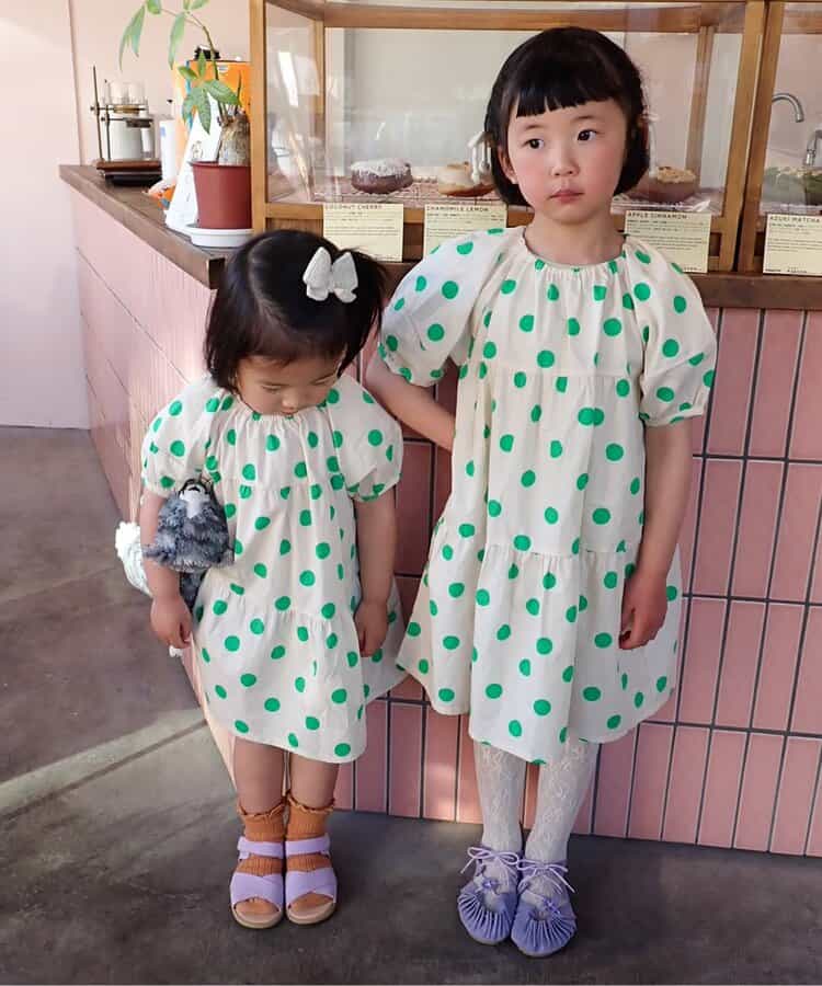 日本童裝 p.premier 泡泡袖連身裙 80-140cm 女童款 夏季 DRESSES