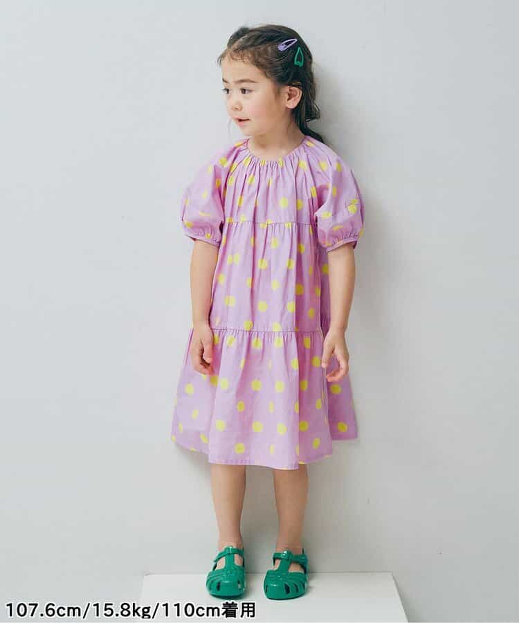 日本童裝 p.premier 泡泡袖連身裙 80-140cm 女童款 夏季 DRESSES