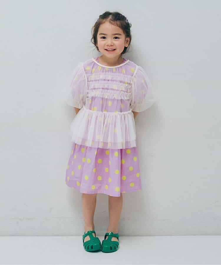日本童裝 p.premier 泡泡袖連身裙 80-140cm 女童款 夏季 DRESSES