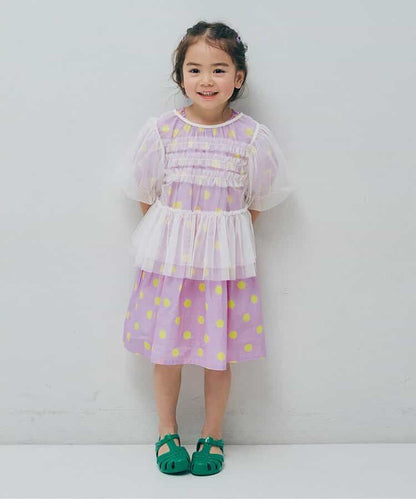 日本童裝 p.premier 泡泡袖連身裙 80-140cm 女童款 夏季 DRESSES