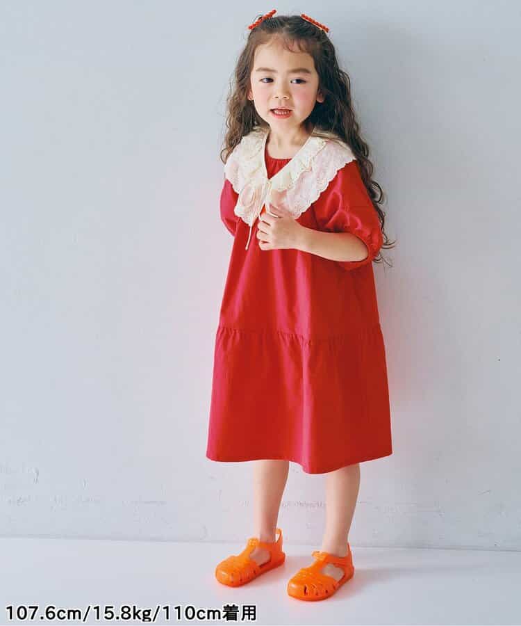 日本童裝 p.premier 泡泡袖連身裙 80-140cm 女童款 夏季 DRESSES