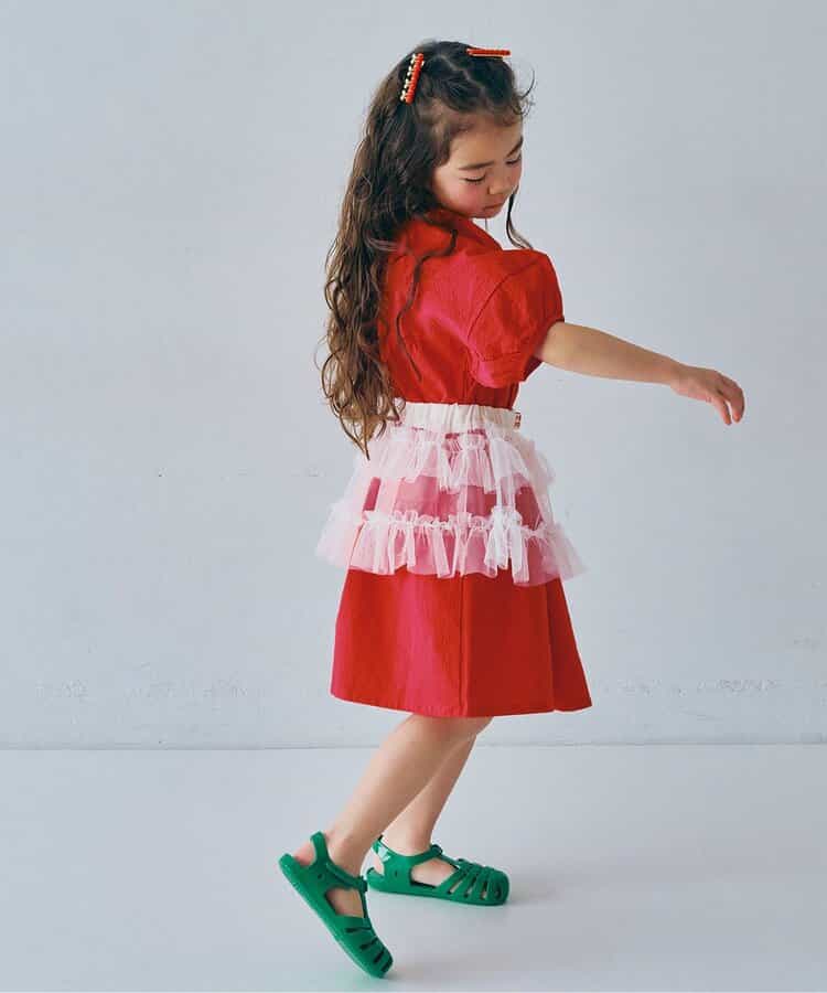 日本童裝 p.premier 泡泡袖連身裙 80-140cm 女童款 夏季 DRESSES