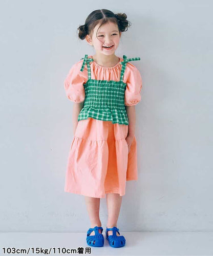 日本童裝 p.premier 泡泡袖連身裙 80-140cm 女童款 夏季 DRESSES