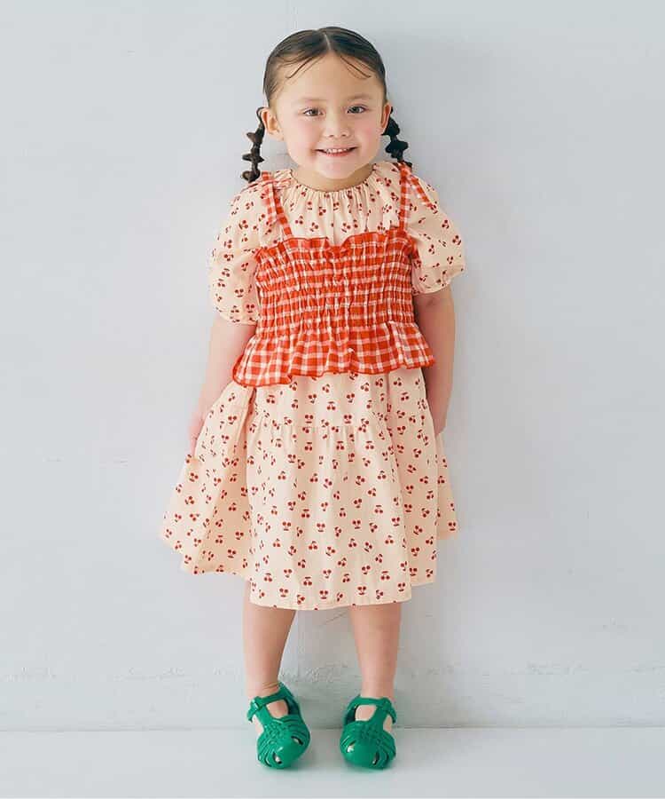 日本童裝 p.premier 泡泡袖連身裙 80-140cm 女童款 夏季 DRESSES