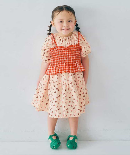 日本童裝 p.premier 泡泡袖連身裙 80-140cm 女童款 夏季 DRESSES