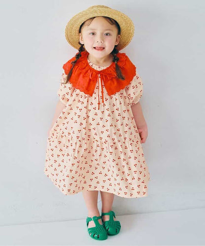 日本童裝 p.premier 泡泡袖連身裙 80-140cm 女童款 夏季 DRESSES