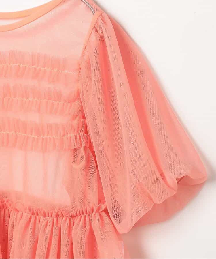 日本童裝 p.premier 薄紗泡泡袖寬鬆上衣 80-140cm 女童款 夏季 TOPS