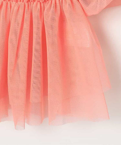日本童裝 p.premier 薄紗泡泡袖寬鬆上衣 80-140cm 女童款 夏季 TOPS