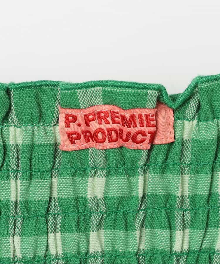 日本童裝 p.premier 紗線格紋吊帶及上衣套裝 80-140cm 女童款 夏季 TOPS