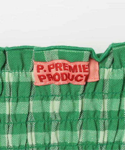 日本童裝 p.premier 紗線格紋吊帶及上衣套裝 80-140cm 女童款 夏季 TOPS