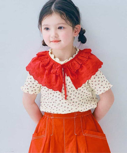 日本童裝 p.premier 蕾絲領及上衣兩件套裝 80-140cm 女童款 夏季 TOPS