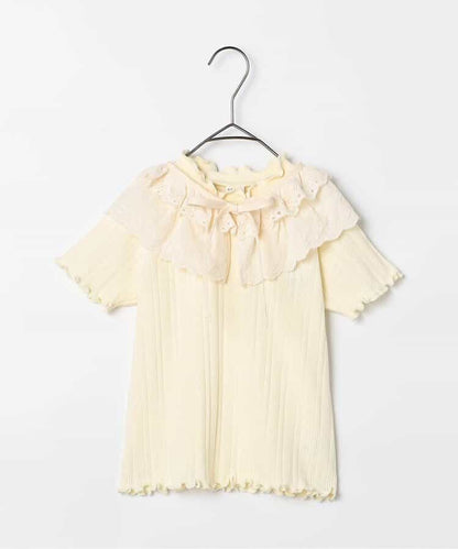 日本童裝 p.premier 蕾絲領及上衣兩件套裝 80-140cm 女童款 夏季 TOPS
