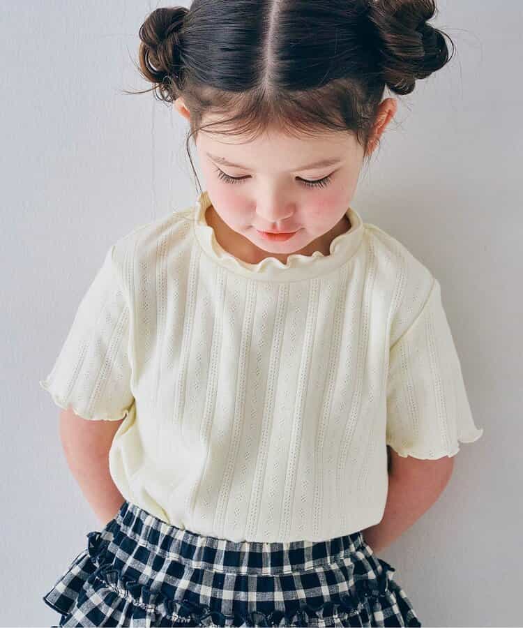 日本童裝 p.premier 蕾絲領及上衣兩件套裝 80-140cm 女童款 夏季 TOPS