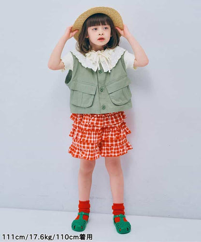 日本童裝 p.premier 蕾絲領及上衣兩件套裝 80-140cm 女童款 夏季 TOPS
