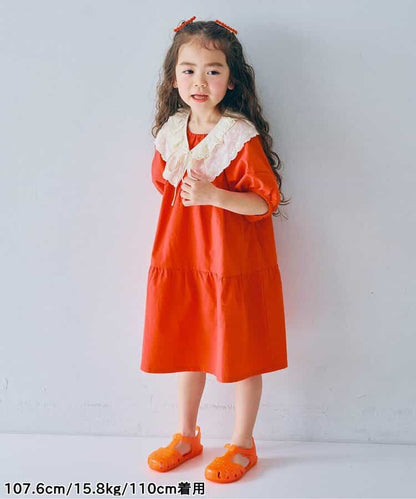 日本童裝 p.premier 蕾絲領及上衣兩件套裝 80-140cm 女童款 夏季 TOPS