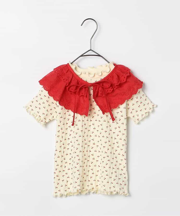 日本童裝 p.premier 蕾絲領及上衣兩件套裝 80-140cm 女童款 夏季 TOPS