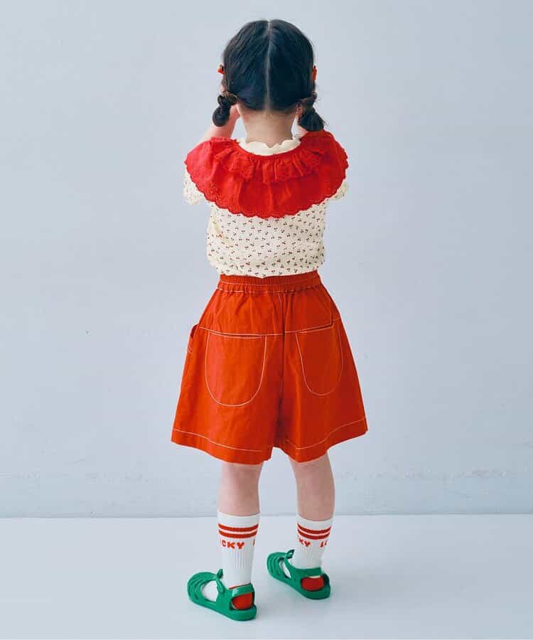 日本童裝 p.premier 蕾絲領及上衣兩件套裝 80-140cm 女童款 夏季 TOPS