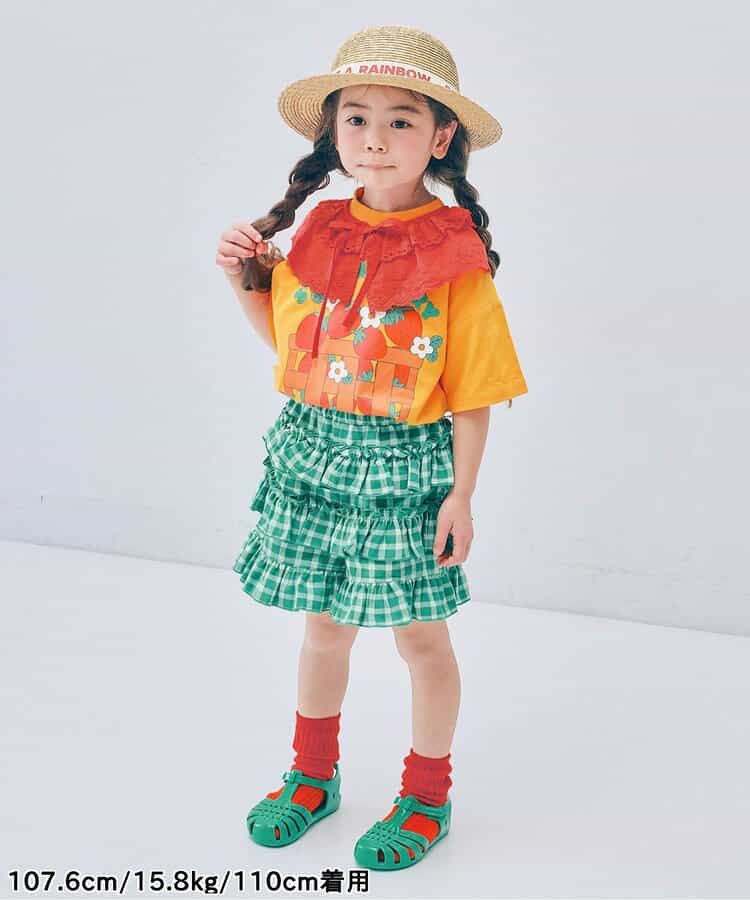 日本童裝 p.premier 蕾絲領及上衣兩件套裝 80-140cm 女童款 夏季 TOPS