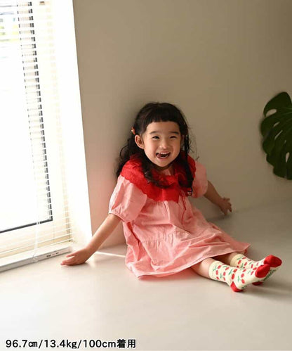 日本童裝 p.premier 蕾絲領及上衣兩件套裝 80-140cm 女童款 夏季 TOPS