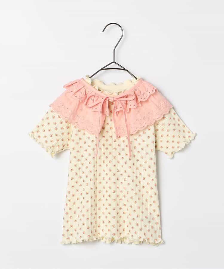 日本童裝 p.premier 蕾絲領及上衣兩件套裝 80-140cm 女童款 夏季 TOPS