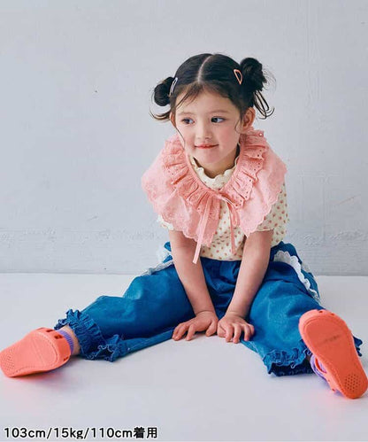 日本童裝 p.premier 蕾絲領及上衣兩件套裝 80-140cm 女童款 夏季 TOPS