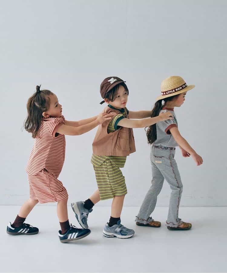 日本童裝 p.premier 條紋華夫格長褲 80-140cm 女童款 夏季 PANTS