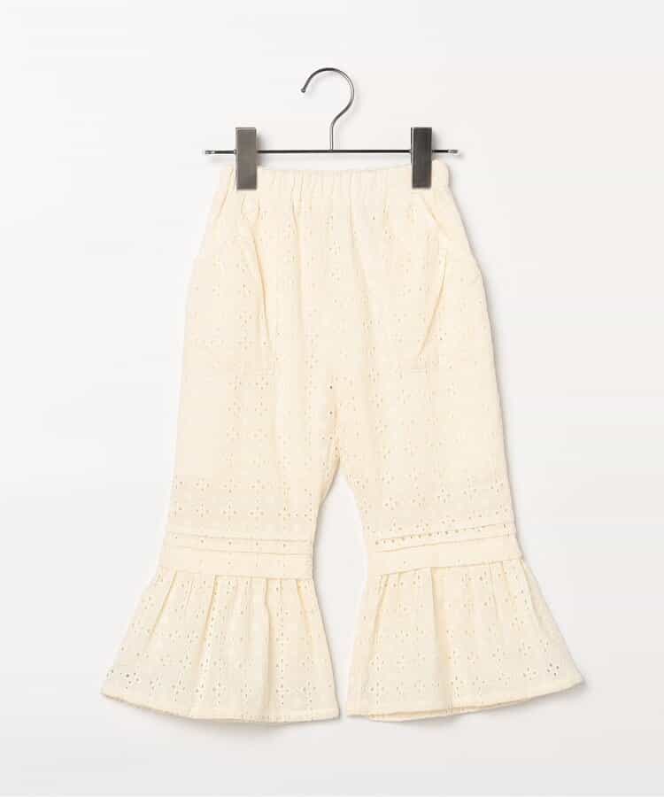 日本童裝 p.premier 鏤空蕾絲荷葉邊長褲 80-140cm 女童款 夏季 PANTS