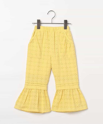 日本童裝 p.premier 鏤空蕾絲荷葉邊長褲 80-140cm 女童款 夏季 PANTS