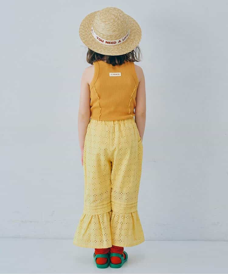 日本童裝 p.premier 鏤空蕾絲荷葉邊長褲 80-140cm 女童款 夏季 PANTS