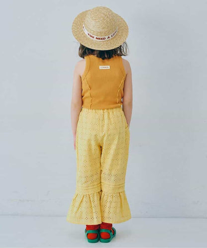 日本童裝 p.premier 鏤空蕾絲荷葉邊長褲 80-140cm 女童款 夏季 PANTS