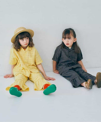 日本童裝 p.premier 鏤空蕾絲荷葉邊長褲 80-140cm 女童款 夏季 PANTS