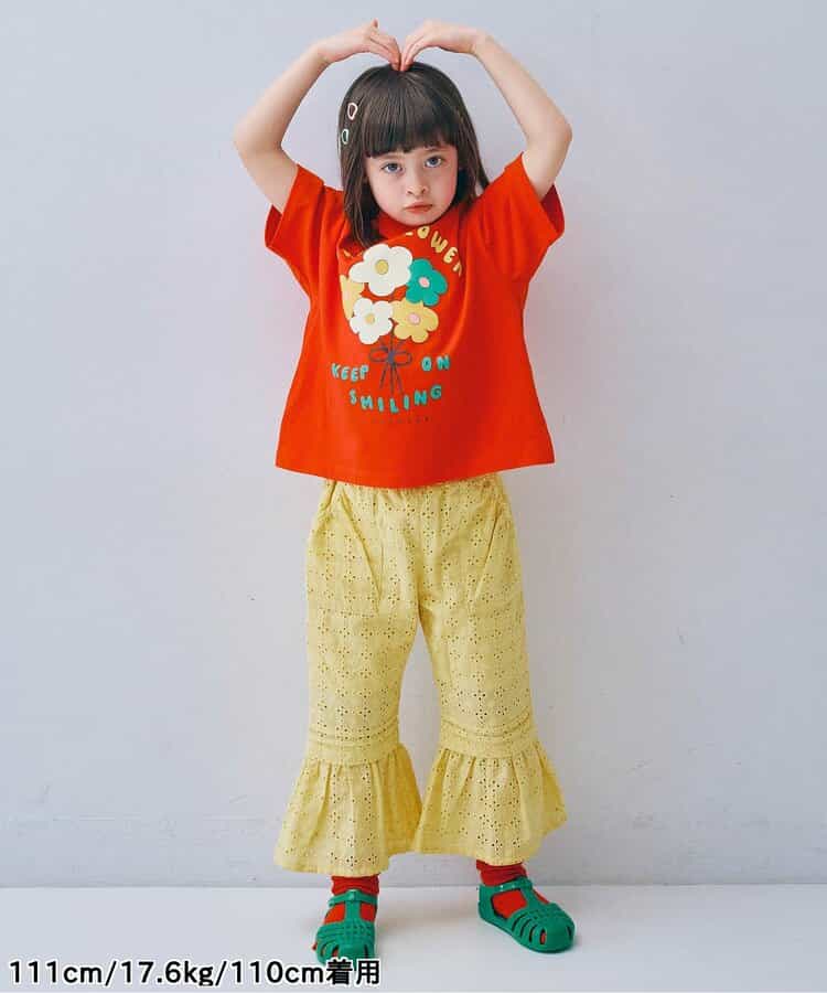 日本童裝 p.premier 鏤空蕾絲荷葉邊長褲 80-140cm 女童款 夏季 PANTS