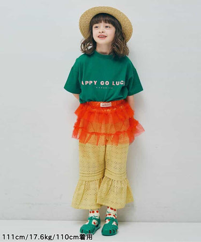 日本童裝 p.premier 鏤空蕾絲荷葉邊長褲 80-140cm 女童款 夏季 PANTS